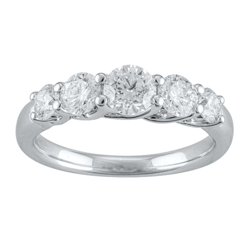 14 Karat White Gold Diamond Band In The 1.0 Carat Category