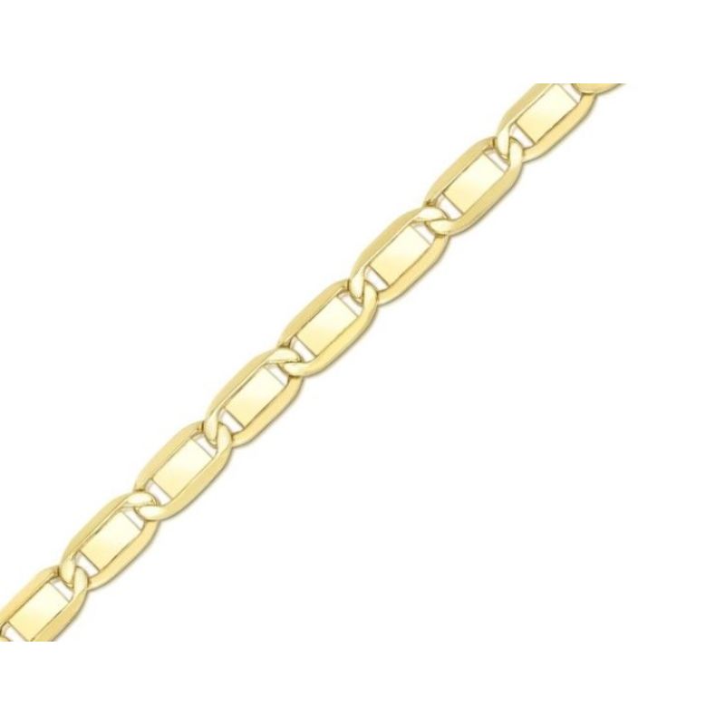 14 Karat Yellow Gold 4.8Mm Bar Link Chain With Lobster Lock  22 Inches