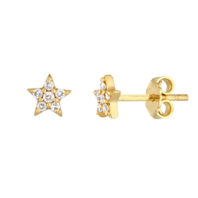 0.10ct Diamond Star Stud Earrings