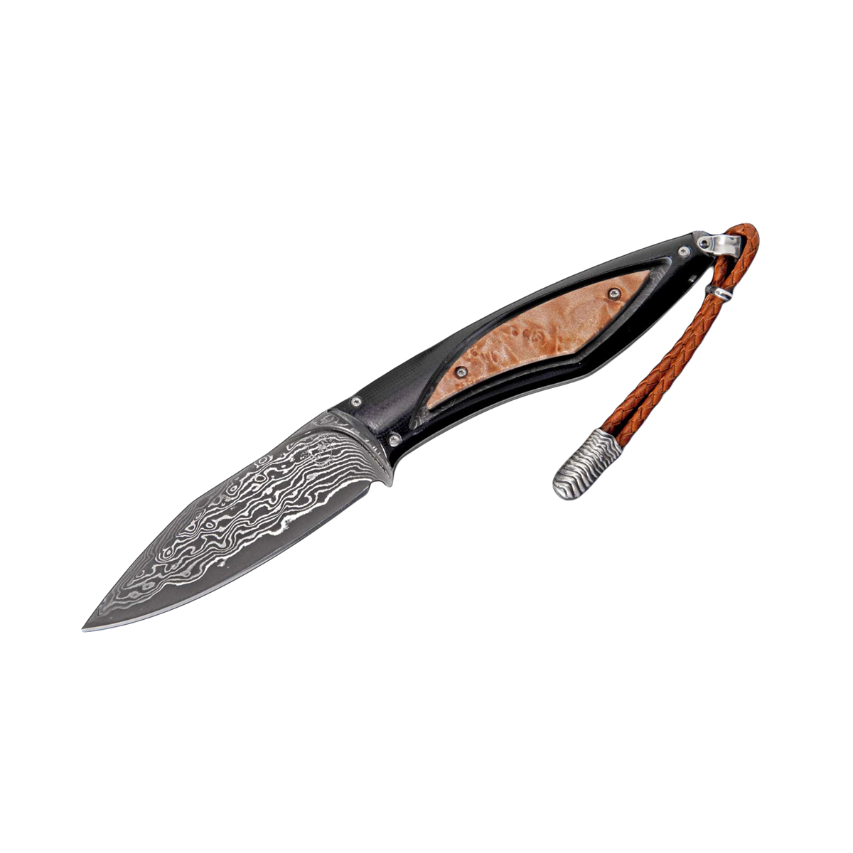 William Henry Burl Fixed Blade Knife