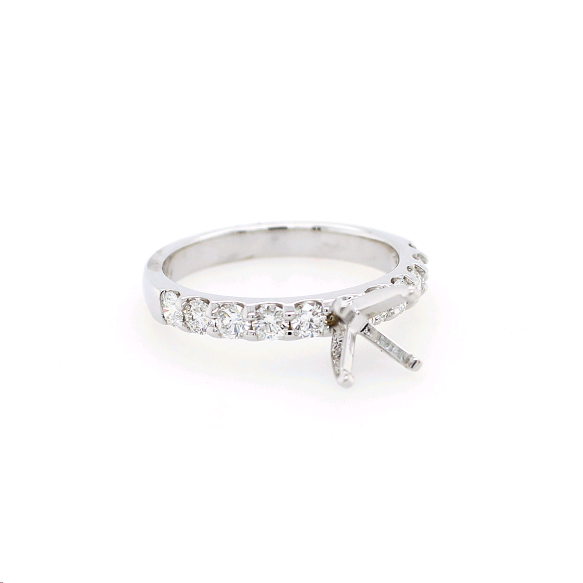 14 Karat White Gold .75 Carat Diamond Semi-Mount Engagement Ring