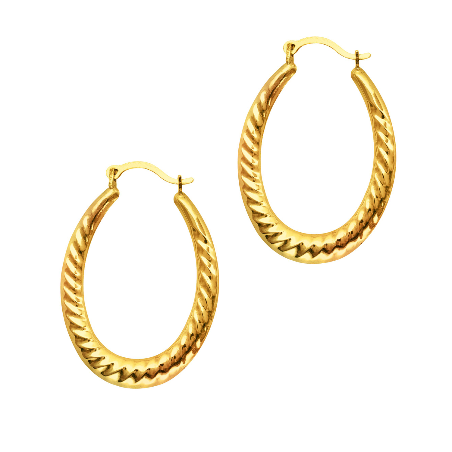 Twisted Oval Hoops Twisted Oval Hoops